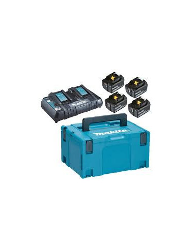Makita pack 4 batterie+chargeur double